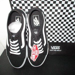 VANS OLD SKOOL SUEDE CANVAS BLACK & WHITE VN000D3HY28 NWT mens 10.5